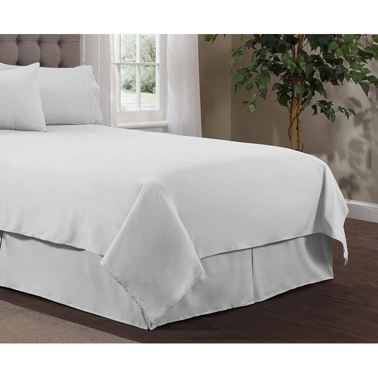 Eider & Ivory™ Superity Linen Cotton Flat Sheet White Hypoallergenic